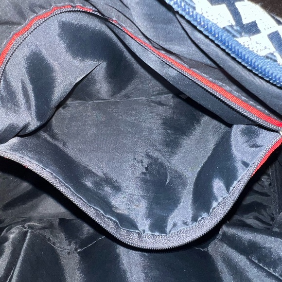 TOMMY HILFIGER BLUE SIGNATURE LOGO SATCHEL BAG - Picture 9 of 9